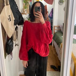 Free People Red Sweater